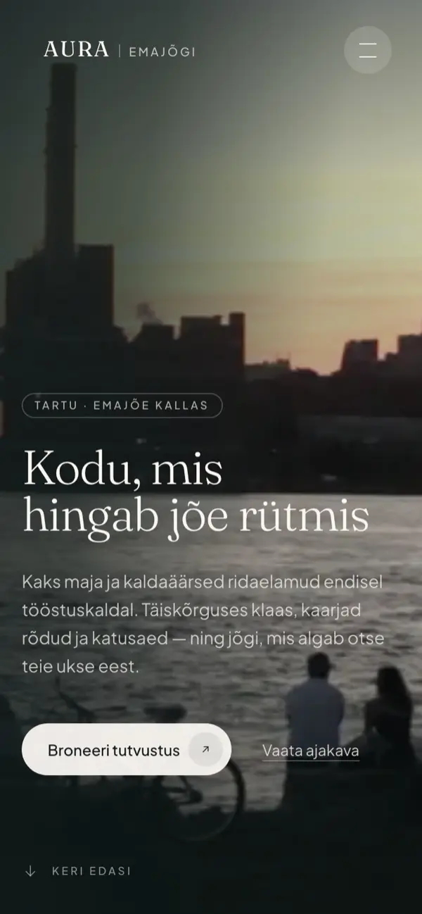 AURA Emajõgi kontseptsioon telefonis.